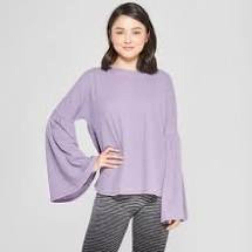 Xhilaration Sleepwear Bell Sleeve Shirt Purple S